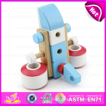 DIY 28PCS Wooden Screw Airplane Toys for Kids, Wooden Toy Screw Nut Combination for Children W03c018
